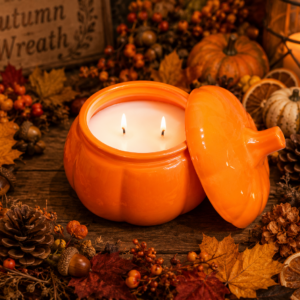 Autumn Wreath Candle