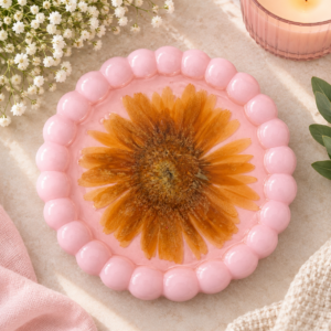 Blushing Bloom Resin Trinket Dish