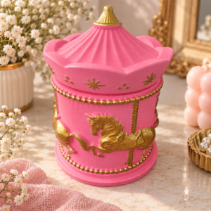 Enchanted Carousel Gypsum Keepsake Box