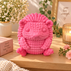 Blushing Hedgehog Gypsum Figurine