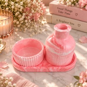 Blush Marble Gypsum Vanity Set