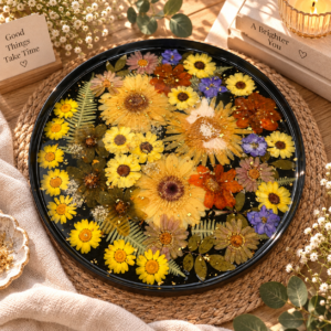 Golden Garden Resin Tray